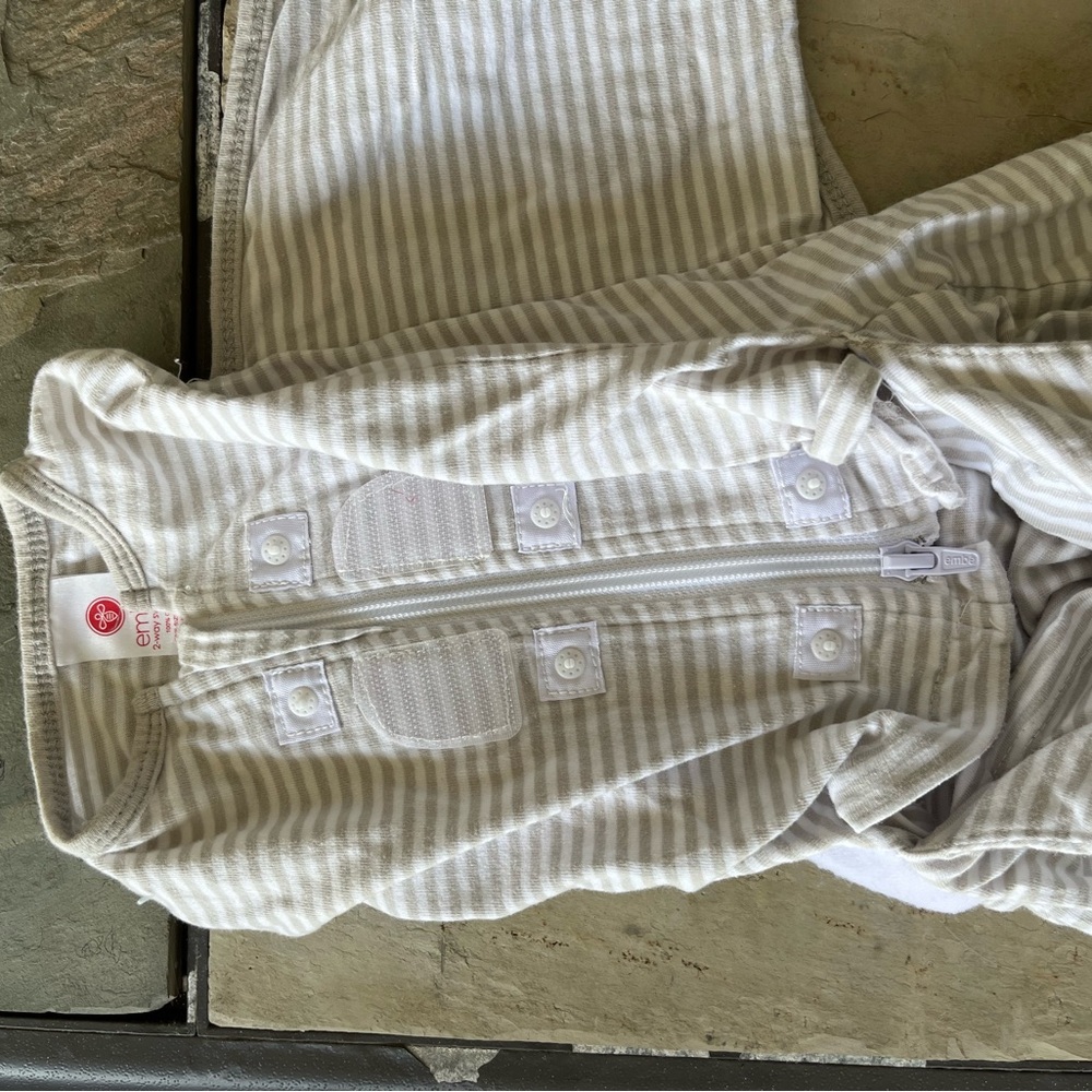 Embé 2 way Gray Striped Baby swaddle Sleep Sack